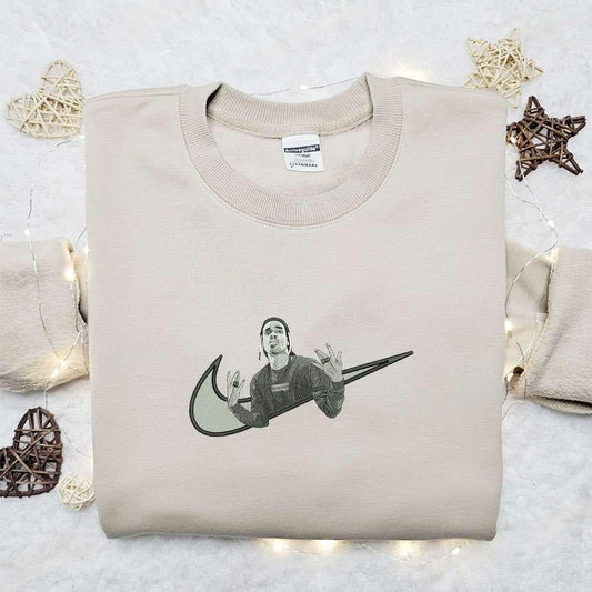 Asap Rocky Celebrity Embroidered Shirt, Celebrity Embroidered Shirt, Best Music Gift For Fans - Small Gifts Great Love