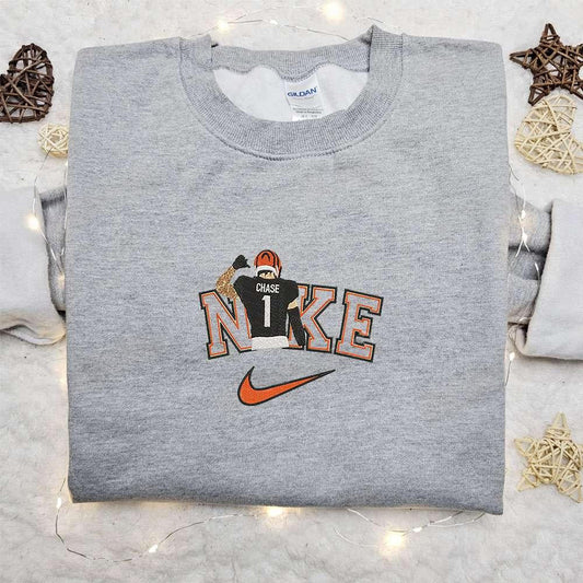 Jamarr Chase x Nike Embroidered Shirt NFL Sports Embroidered Hoodie Celebrity Embroidered Shirt