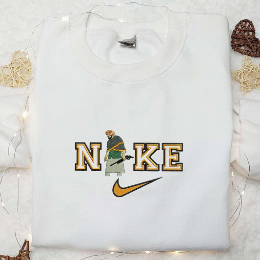 Sidhu Moose Wala x Nike Embroidered Shirt Celebrity Embroidered Hoodie Nike Inspired Embroidered Sweatshirt