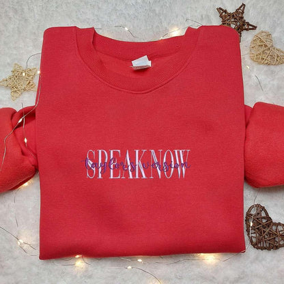 Speak Now Taylors Version Embroidered Shirt Celebrity Embroidered Hoodie Best Music Gift For Fans