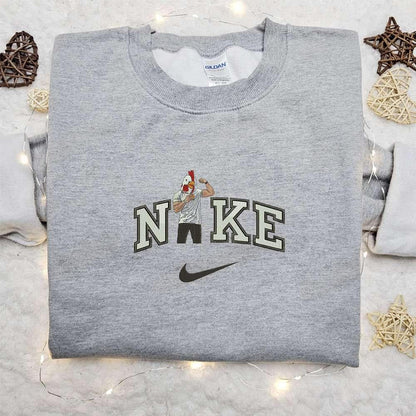 Roosterman x Nike Embroidered Sweatshirt Celebrity Embroidered Sweatshirt Nike Inspired Embroidered Hoodie