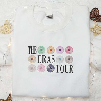 The Eras Tour CDs Embroidered Shirt Celebrity Embroidered Hoodie Best Music Gift For Fans