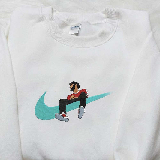 Nike J Cole x Nike Swoosh Embroidered Shirt Rapper Embroidered Shirt Celebrity Embroidered Shirt