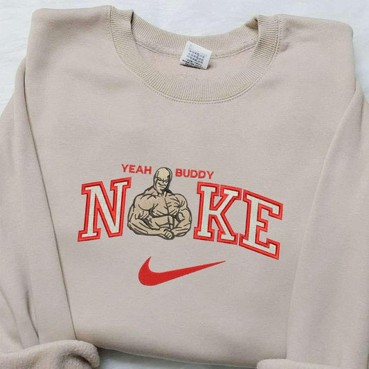 Ronnie Coleman x Nike Embroidered Hoodie Celebrity Embroidered Shirt Nike Inspired Embroidered Shirt