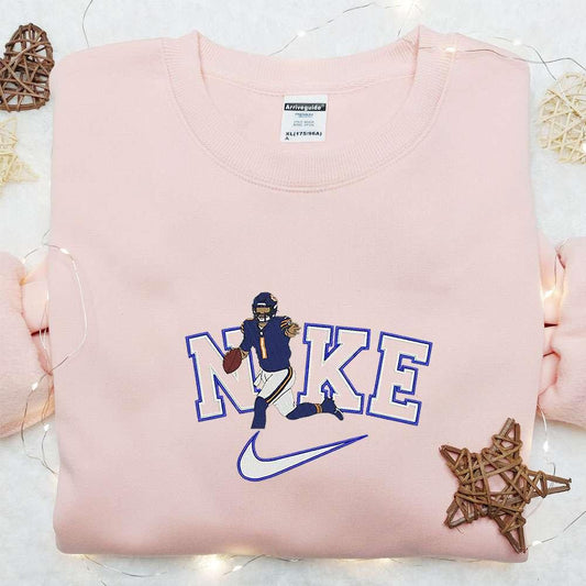 Justin Fields x Nike Embroidered Shirt NFL Sports Embroidered Hoodie Best Gift Ideas