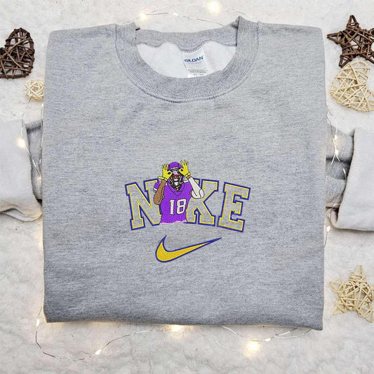 Justin Jefferson x Nike Embroidered Shirt NFL Sports Embroidered Hoodie Best Gift Ideas