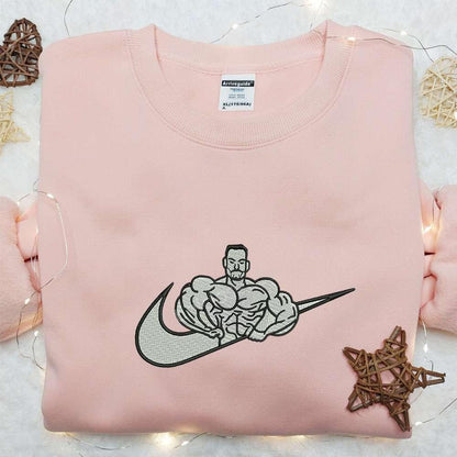 Chris Bumstead x Swoosh Embroidered Hoodie Nike Inspired Embroidered Hoodie Best Gift Ideas for Family