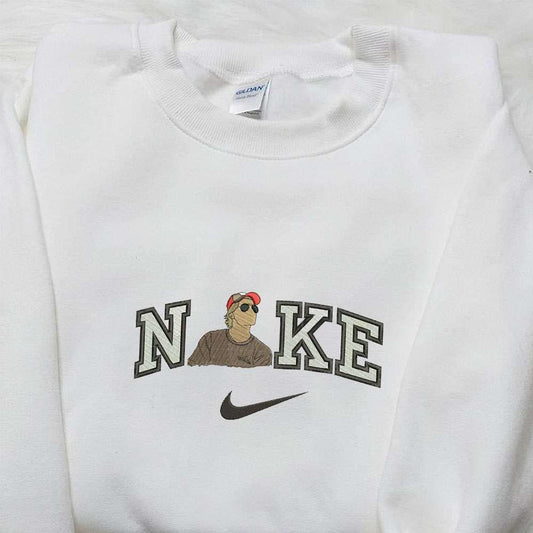 Rudy Pankow x Nike Swoosh Embroidered Shirt Celebrity Embroidered Hoodie Nike Inspired Embroidered Sweatshirt