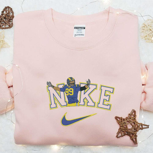 Nike x Aaron Donald Embroidered Hoodie Celebrity Embroidered Hoodie NFL Sports Embroidered Hoodie