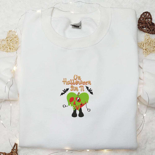 Un Halloween Sin Ti Bad Bunny Poison Apple Embroidered Shirt Celebrity Embroidered Hoodie Best Halloween Gift Ideas