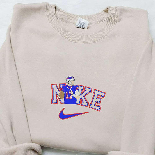 Josh Allen x Nike Embroidered Shirt NFL Sports Embroidered Hoodie Celebrity Embroidered Shirt