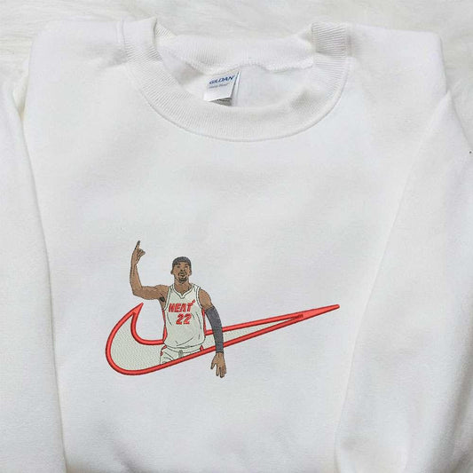 Jimmy Butler x Swoosh NBA Sport Embroidered Sweatshirt Nike Inspired Embroidered Shirt Celebrity Embroidered Shirt
