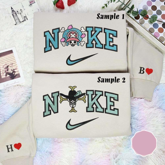 Chopper And Dracule Pirate Logo One Piece Anime Embroidered Couples Shirts, Best Gift for Anime Fans