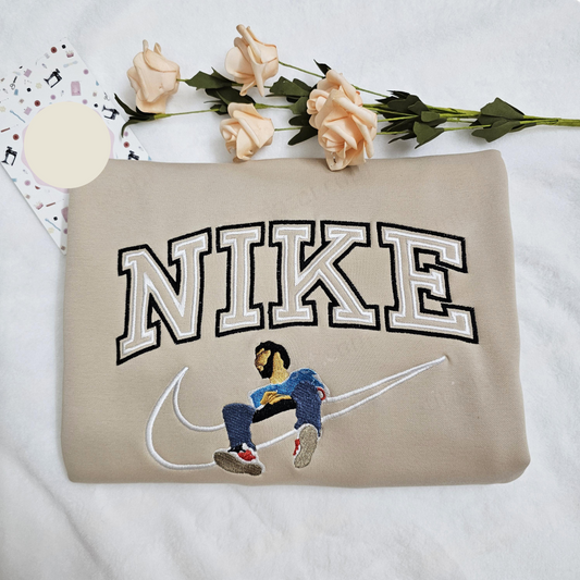 Man Sitting Embroidered Shirt Best Gift For Family, Best Gift For Fans