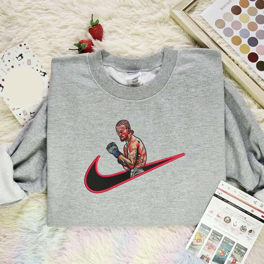 Sean Omalley Boxer X Nike Swoosh Embroidered Shirt Celebrity Embroidered Hoodie, Best Gift For Fans