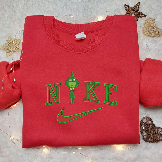 Baby Grinch x Nike Embroidered Shirt Nike Embroidered Shirt Cartoon Disney Embroidered Shirt