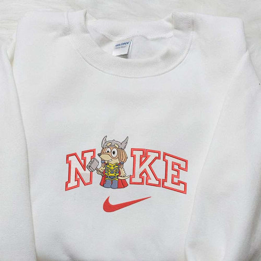 Bluey Thor Team Marvel x Nike Embroidered Shirt Cartoon Embroidered Hoodie Nike Inspired Embroidered T Shirt