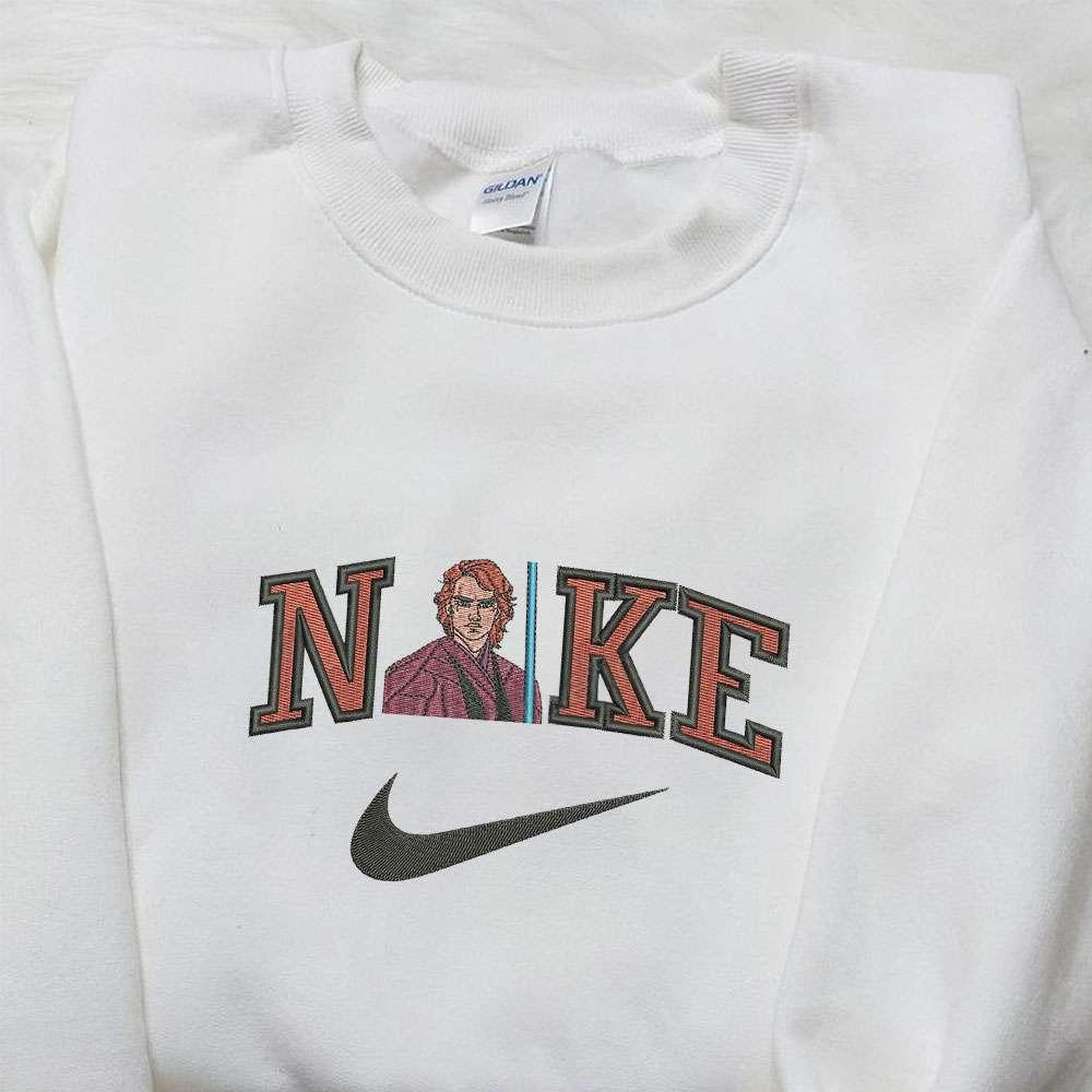 Anakin Skywalker x Nike Movie Embroidered Shirt Star Wars Embroidered Shirt Custom Nike Embroidered Shirt