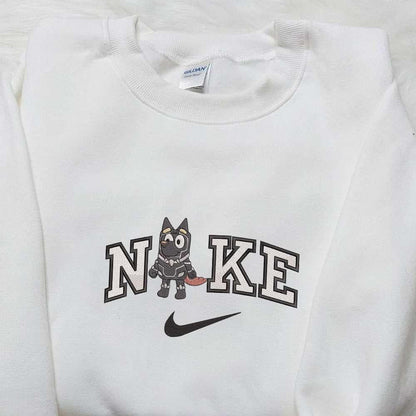 Bluey Bingo Black Panther Team Marvel x Nike Embroidered Shirt Cartoon Embroidered Hoodie Nike Inspired Embroidered T Shirt