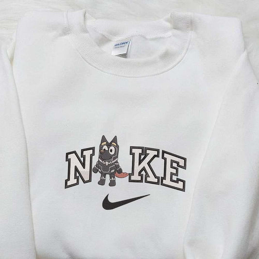 Bluey Bingo Black Panther Team Marvel x Nike Embroidered Shirt Cartoon Embroidered Hoodie Nike Inspired Embroidered T Shirt