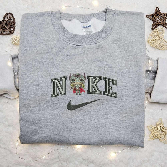 Chibi Jane Foster x Nike Movie Embroidered Shirt Nike Inspired Embroidered Shirt Best Gift for Family