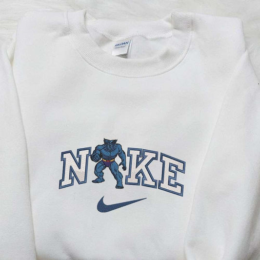 Beast X Men Cartoon Embroidered Shirt Embroidered Shirt Nike Inspired Embroidered Shirt