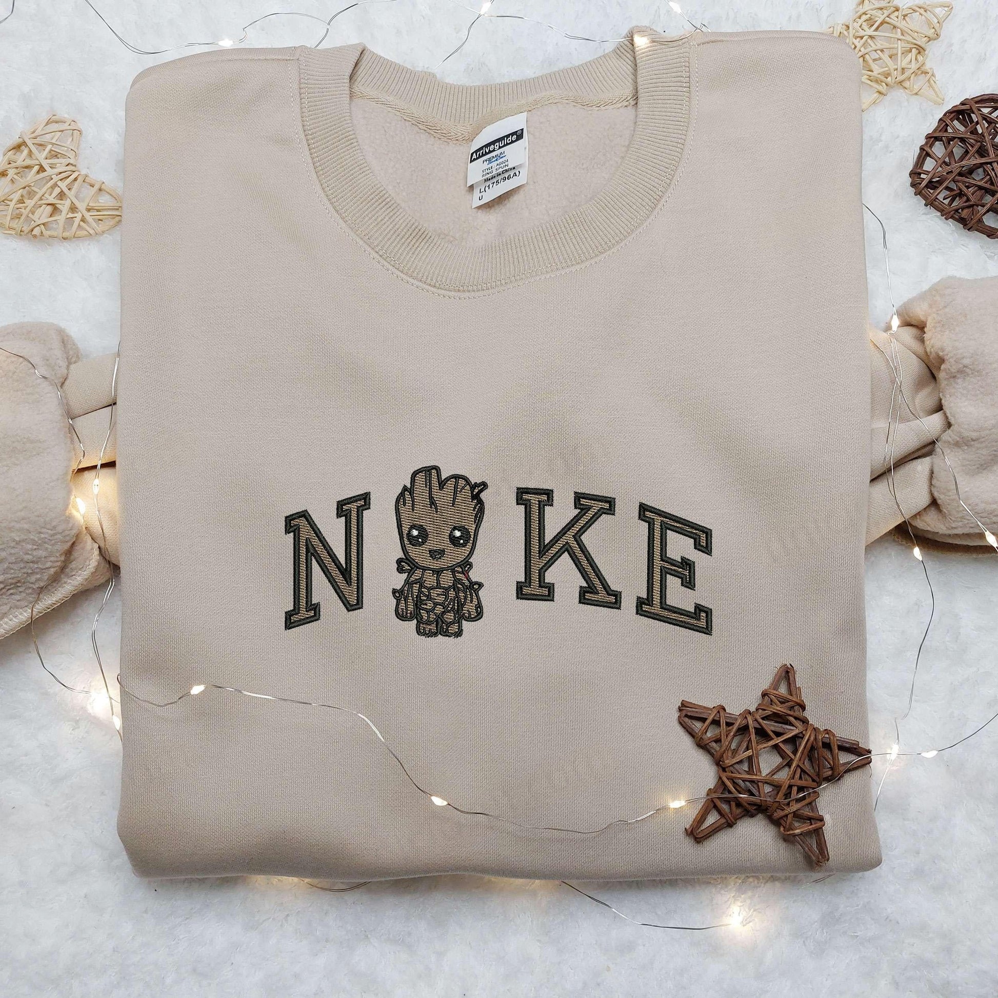 Baby Groot x Nike Embroidered Shirt Nike Embroidered Shirt Movie Marvel Embroidered Shirt