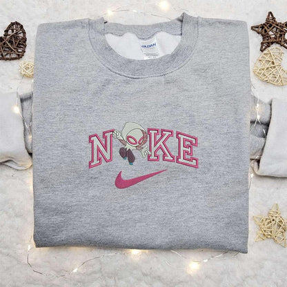 Chibi Gwen x Nike Embroidered Sweatshirt Marver Super Heros Embroidered Shirt Best Birthday Gift Ideas