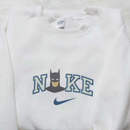 Batman x Nike Embroidered Shirt Superhero Movie Embroidered Hoodie Nike Inspired Embroidered T Shirt