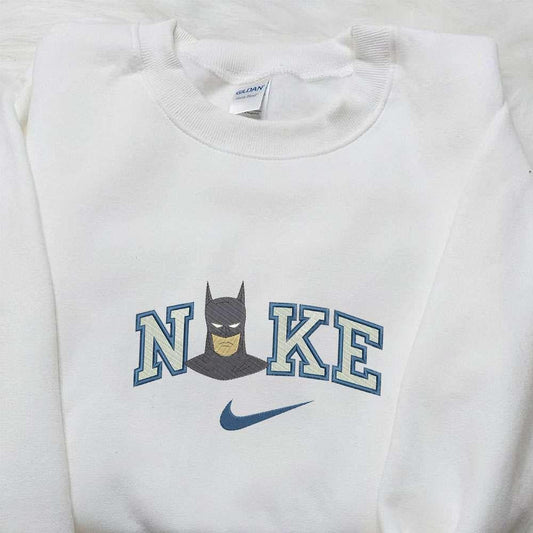 Batman x Nike Embroidered Shirt Superhero Movie Embroidered Hoodie Nike Inspired Embroidered T Shirt