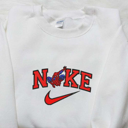 Spider Man x Nike Embroidered Shirt Marvel Superhero Embroidered Hoodie Nike Inspired Embroidered Sweatshirt 1