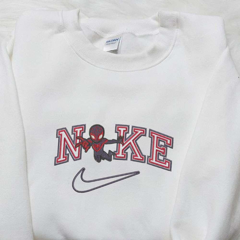Spider Man x Nike Movie Embroidered Sweatshirt Marvel Cosmic Embroidered Shirt Nike Inspired Embroidered Shirt 1