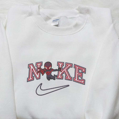 Spider Man x Nike Movie Embroidered Sweatshirt Marvel Cosmic Embroidered Shirt Nike Inspired Embroidered Shirt 1