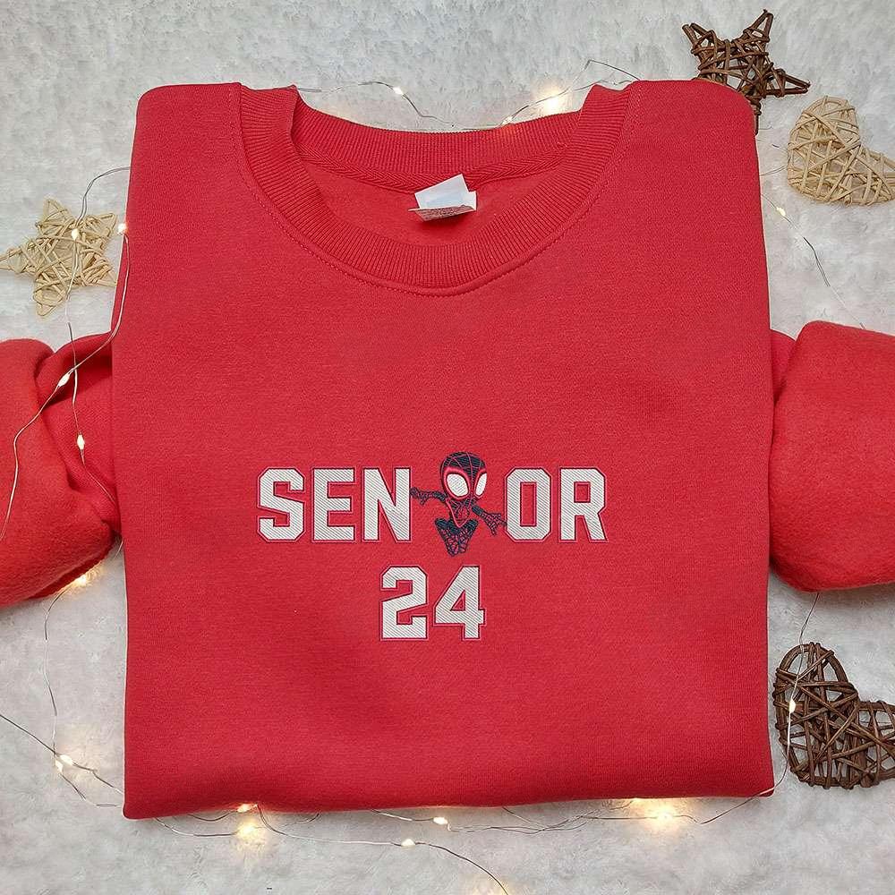 Senior Spider Man Embroidered Shirt Marvel Movie Embroidered Shirt Best Gift Ideas
