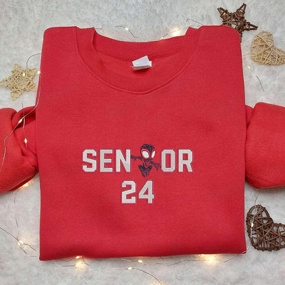 Senior Spider Man Embroidered Shirt Marvel Movie Embroidered Shirt Best Gift Ideas