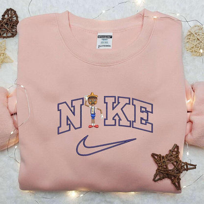 Pinocchio x Nike Embroidered Sweatshirt Pinocchio Disney Family Shirts Nike Inspired Embroidered Shirt