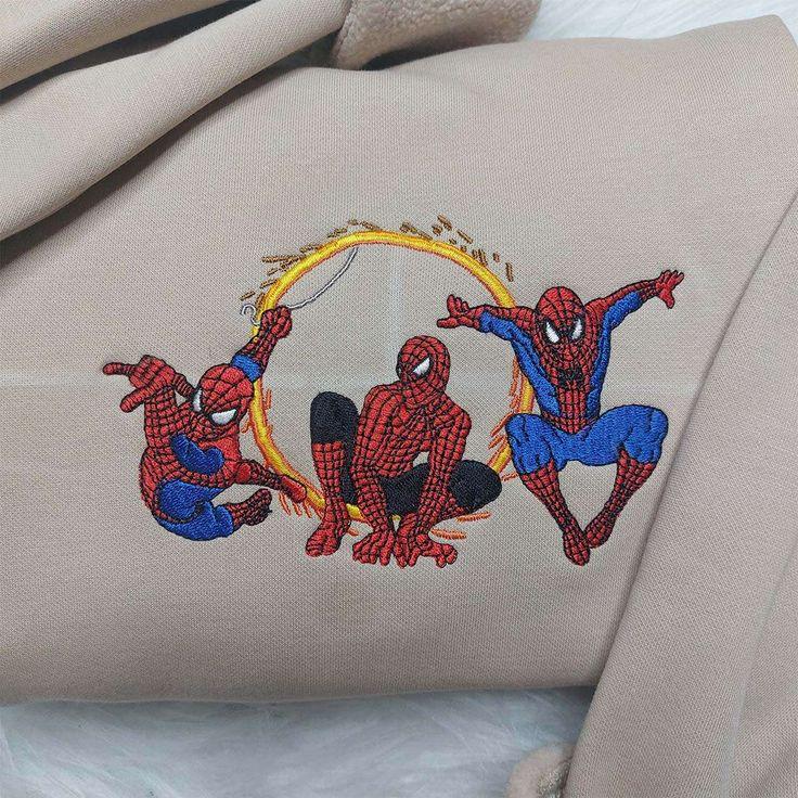 Spider Man Embroidered Shirt Spider Man No Way Home Hoodie Marvel Embroidered Sweatshirt