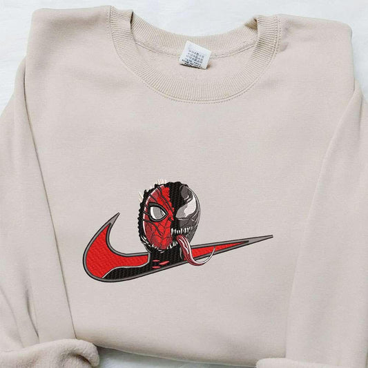 Swoosh Movie x Venom Spider Man Embroidered Hoodie Marver Comics Best Gift Ideas for Family