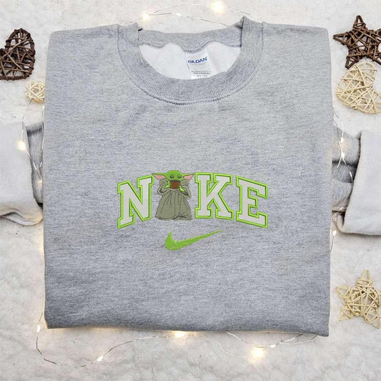 Yoda Women x Nike Embroidered Shirt Star Wars Embroidered Shirt Nike Inspired Embroidered Shirt