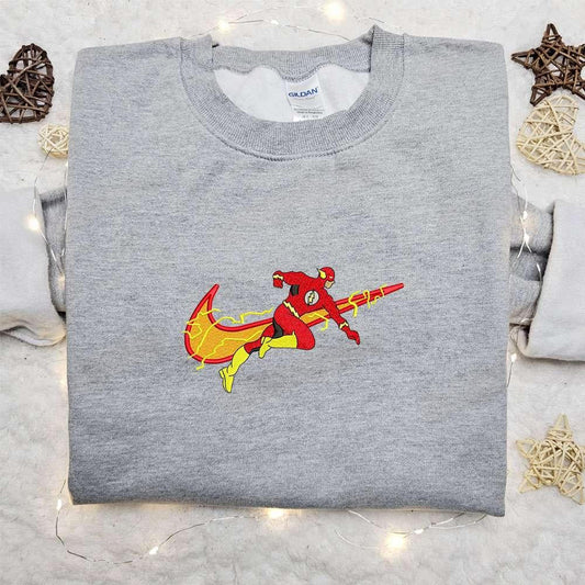 The Flash x Nike Embroidered Shirt Movie Embroidered Hoodie Best Gift Ideas