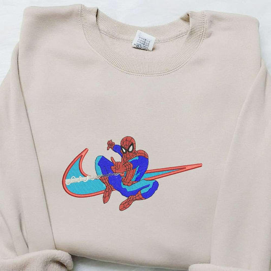 Swoosh Movie x Spider Man Embroidered Hoodie Marver Cinematic Universe Best Gift Ideas for Family