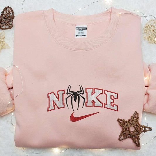 Spider Movie x Nike Embroidered Sweatshirt Marvel and DC Comics Embroidered Shirt The Best Gift