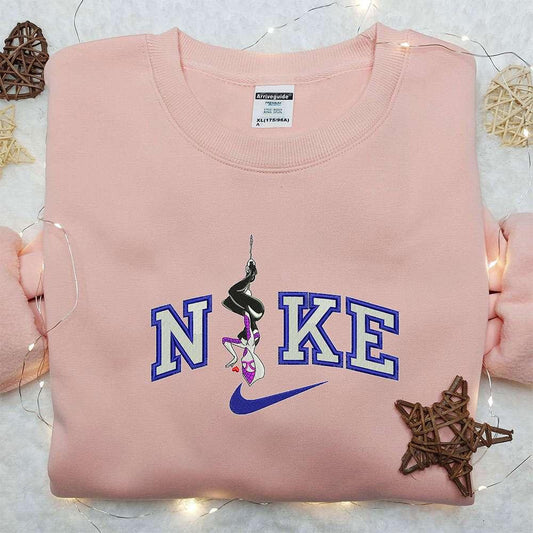 Spider Gwen x Nike Embroidered Sweatshirt Spider Verse Embroidered Shirt Nike Inspired Embroidered Shirt