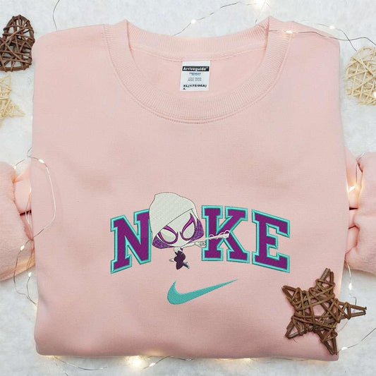 Nike x Chibi Gwen Heart Movie Embroidered Shirt Marvel Universe Embroidered Hoodie Custom Nike Embroidered T shirt