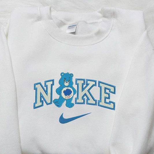 Grumpy Bear x Nike Embroidered Shirt The Care Bears Movie Embroidered Shirt Nike Inspired Embroidered Shirt