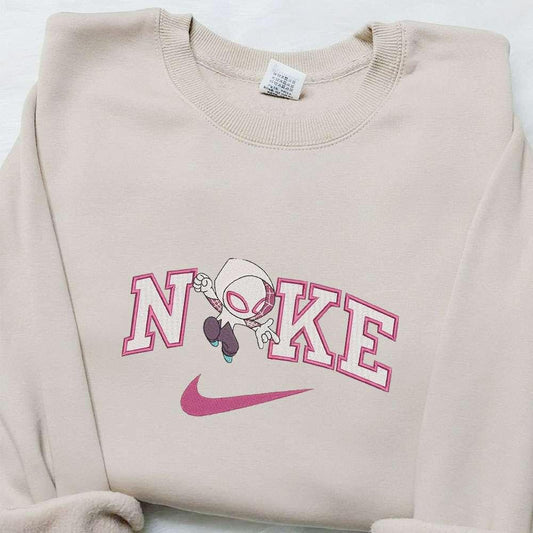 Gwen x Nike Movie Embroidered Sweatshirt Marvel Comics Embroidered T shirt Best Gift Ideas for Family