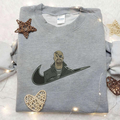 Nick Fury x Nike Embroidered Shirt Agent of SHIELD Embroidered Shirt Nike Inspired Embroidered Shirt