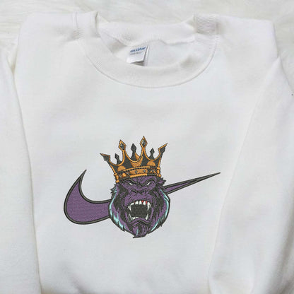 King Kong Nike Embroidered Shirt Nike Inspired Embroidered Shirt Movie Embroidered Shirt 1