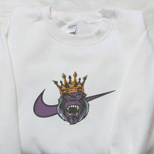 King Kong Nike Embroidered Shirt Nike Inspired Embroidered Shirt Movie Embroidered Shirt 1