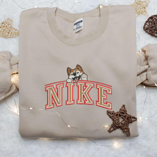 Corgi Hi x Nike Embroidered Shirt Animal Embroidered Shirt Custom Nike Embroidered Shirt 2
